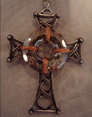 Pewter Celtic Cross Pendant with Silver Chain