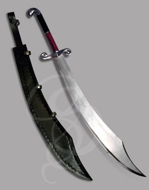 Decorative Battle Scimitar with Two-Tone Grip