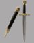 Small image #1 for Excalibur Dagger Dagger with Antique Gold Finish Guard