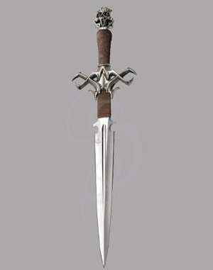 Fantasy  Kit Rae Death's Head Dagger with double edge dagger blade