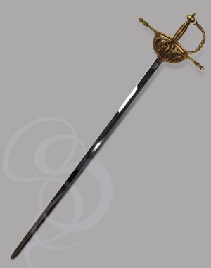 Masterwork Toledo Steel Rapier with Gold-Tone Guards