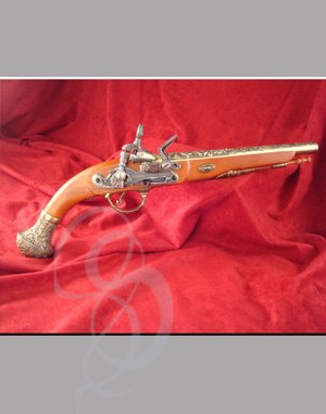 Engraved 17th Century French Dueling Pistol