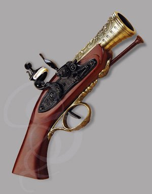 Pirate Brusque: Compact Blunderbuss Flintlock Pistol