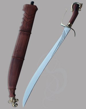 Sindarian Premium Command Saber with Carved Wooden Sheath