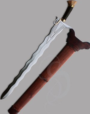 Premium Kalis Kris Blade with Carved Wooden Sheath