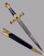 Small image #1 for Decorative Masonic Short Sword with Blue or Red Velvet Grip