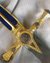 Small image #3 for Decorative Masonic Short Sword with Blue or Red Velvet Grip