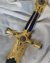 Small image #4 for Decorative Masonic Short Sword with Blue or Red Velvet Grip