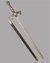 Small image #1 for Knight Templar Sword with Pewter Colored Hilt with Golden Accents