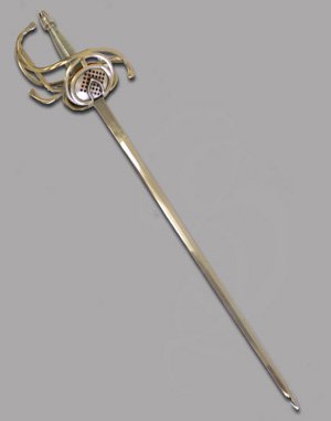 Sharpened Flemish Pappenheimer Rapier  with scabbard