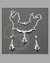 Small image #1 for Thorn Lunae: Sterling Silver Celtic Necklace and Earings