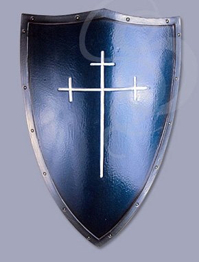 Life-Sized Painted LARP Crusader-Style Shield
