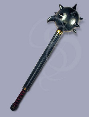 Large Two-Handed Spiked Battle Mace, Made of Foam