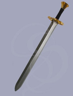 Ring-Hilted LARP Sword with Decorative, Twisted Rings