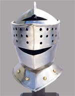 Miniature Knight's Helmet with Hinged Face and Neck Protections