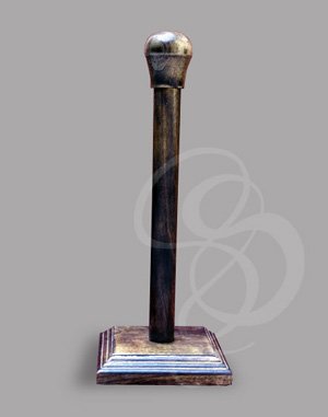 Polished Wood Display Stand for Helmets