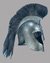 Small image #1 for Troy Helmet with Dark Metal finish with Black Plume 