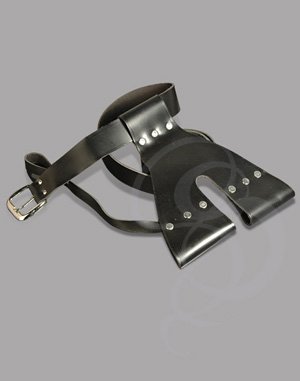 Leather Belt with Attached Rapier Carrier