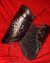 Small image #2 for Adjustable Leather Bracers with Demon Skull Design