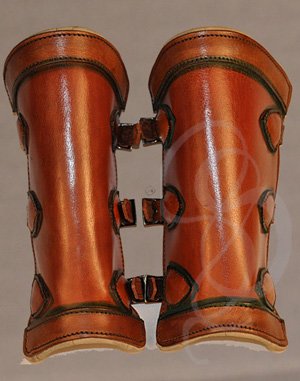 Swordsman Leather Greaves