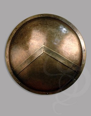 Officially Licensed Brass-Plated Steel Spartan Shield