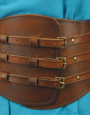 Wide leather kidney (gladiator) belt