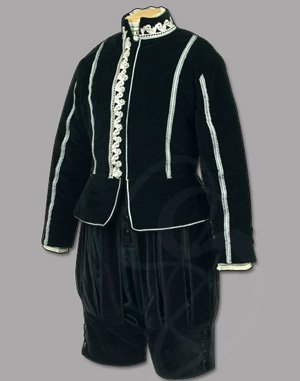 Official Henry VIII Black Velvet Doublet from The Tudors