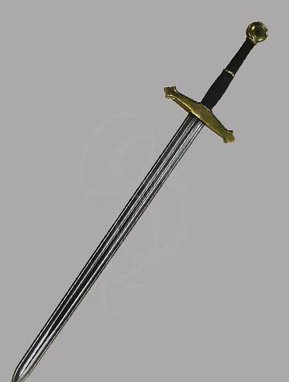Paladin, Greatsword - Two-Handed   with Brass Colored Hilt