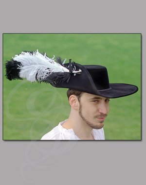 Ostrich-Plumed Cavalier Hat