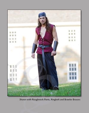 Lionheart Medieval Vest - Cotton-Twill Vest with Lacing Grommets