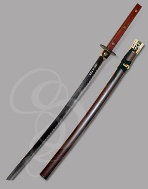Full Tang 420J Stainless Steel Katana with 24-K Gold Plated Hardware