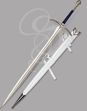 Lord of the Rings: Glamdring <BR>Sword of Gandalf  with White Scabbard