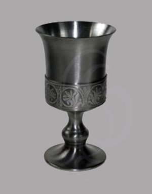 Medieval Antique Pewter Goblet 8.4 ounces