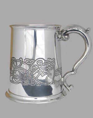 Celtic Dragon Pewter Tankard  1 Pint