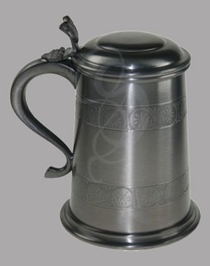 Medieval Pewter Tankard 1 Pint