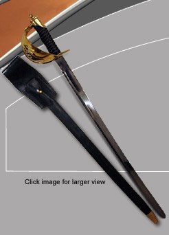 Pirate Hunter: Naval Cutlass with Brass USN Cut-Out Guard