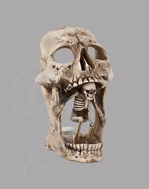 Skeleton in Skull Votive