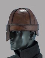 Warriors Leather Helmet Brown Medium